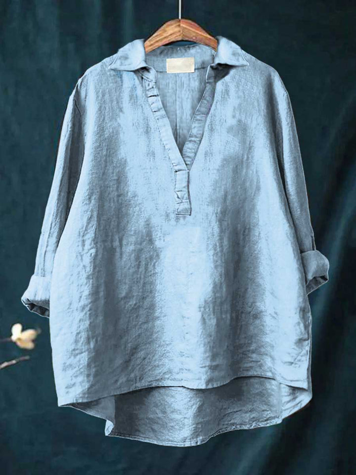 Andrea | Elegante Blusa de Verano de Lino