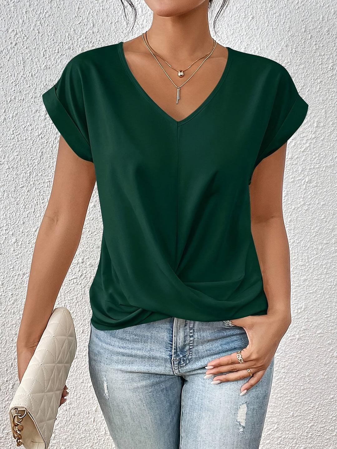 Zoe - La Camiseta Casual con Escote Corazón