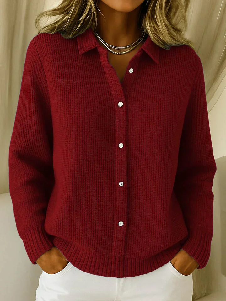 Katrina – Cardigan de Punto Texturizado con Botones