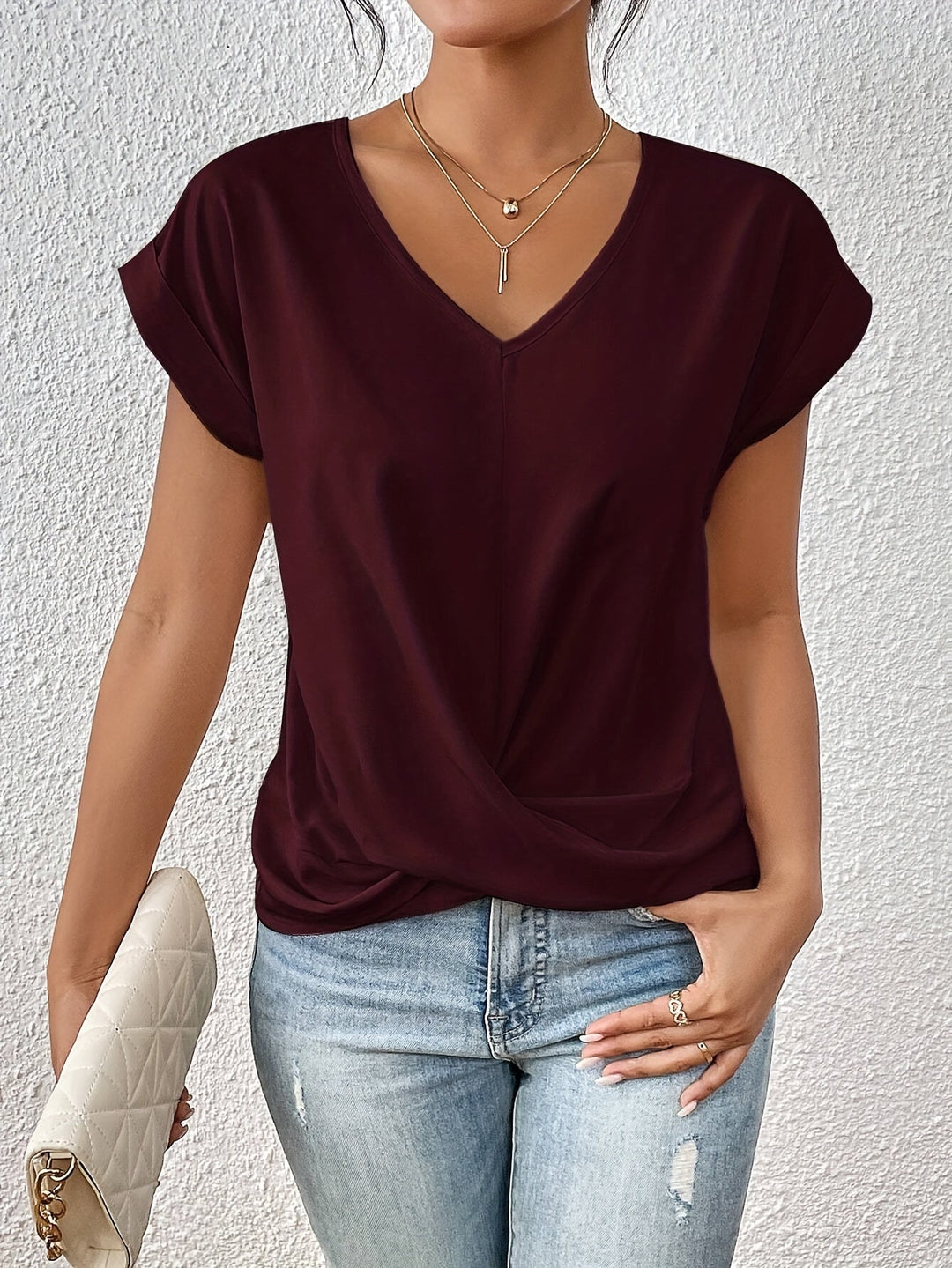 Zoe - La Camiseta Casual con Escote Corazón