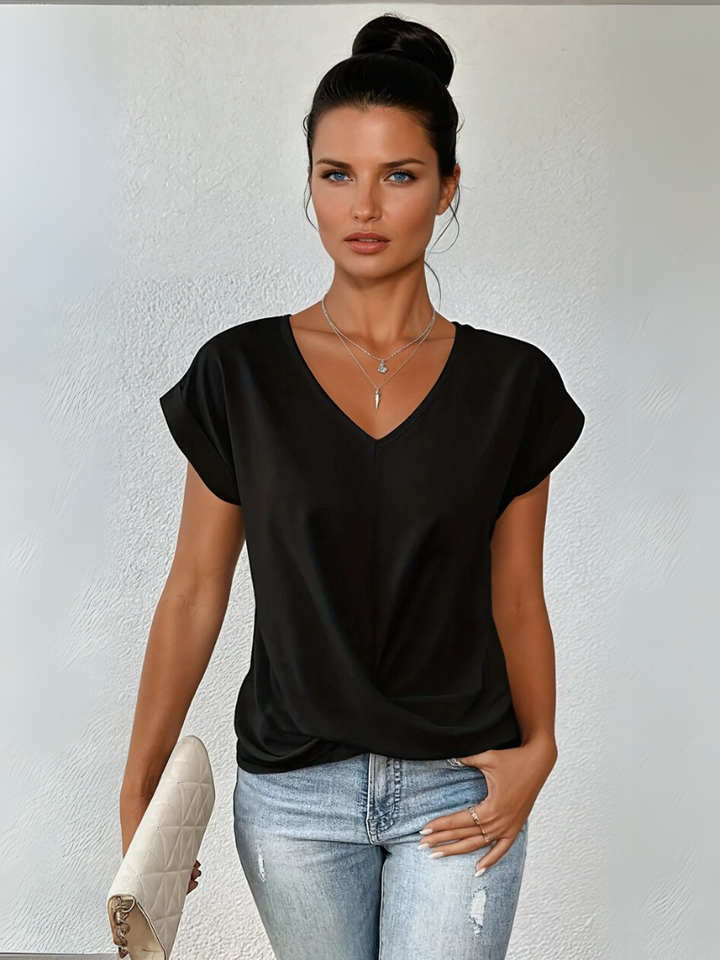 Zoe - La Camiseta Casual con Escote Corazón