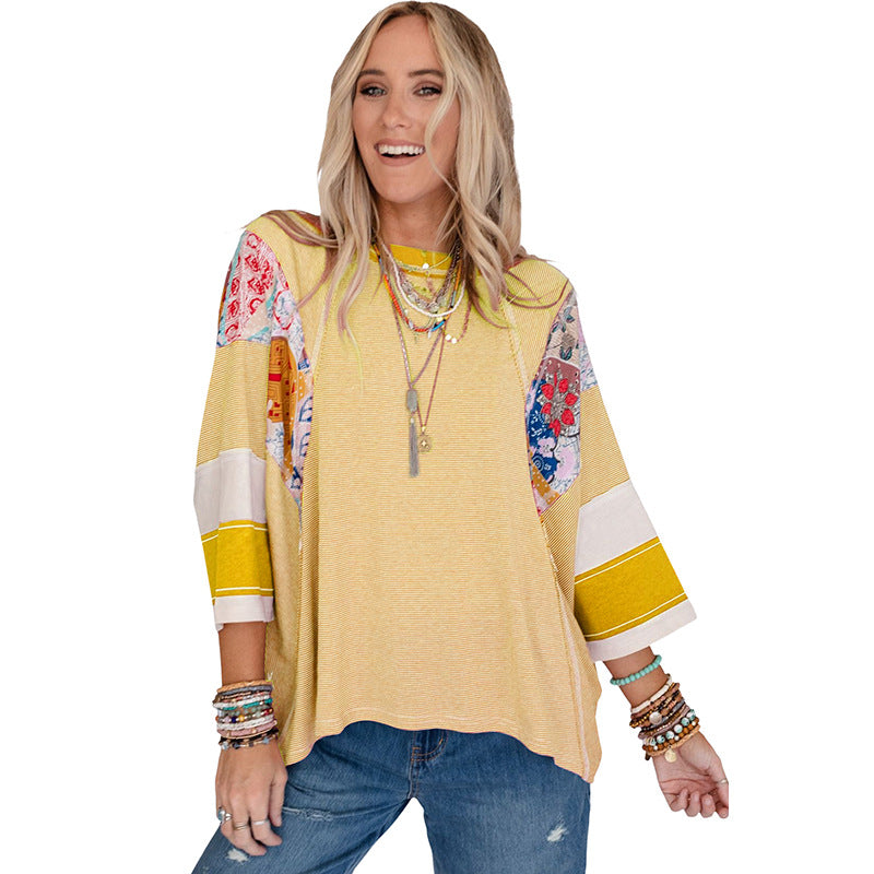 BAILEY™ – Top Batwing de Parchwork Ligero