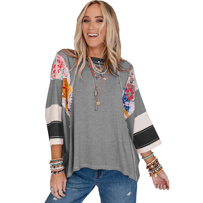 BAILEY™ – Top Batwing de Parchwork Ligero