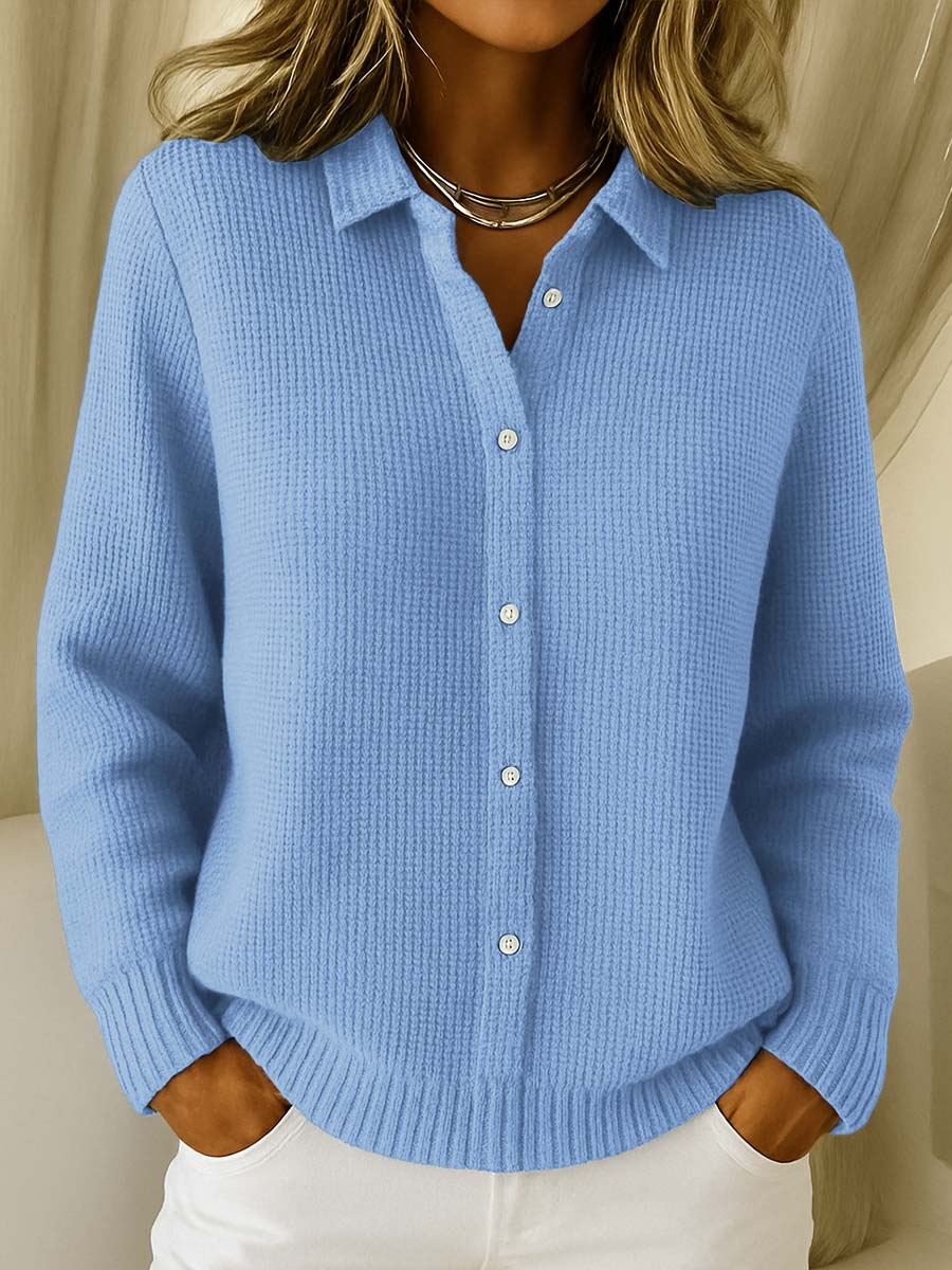 Katrina – Cardigan de Punto Texturizado con Botones